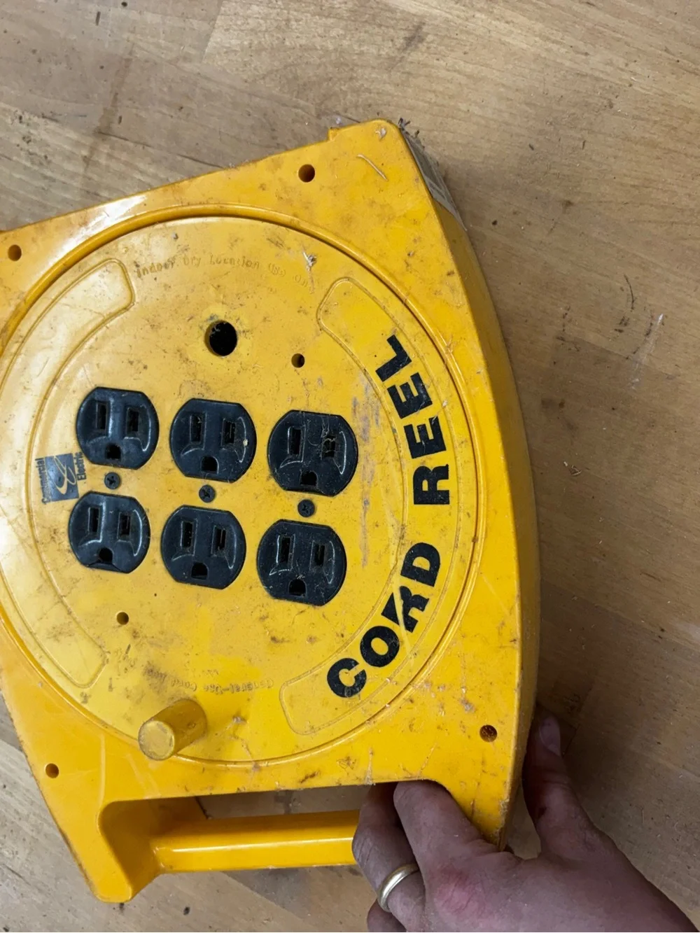 Cord Reel Power Extension - Yellow